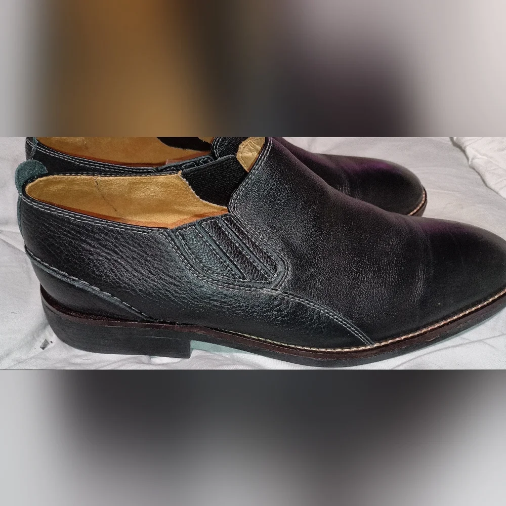 New Sandro Paris Shoes Mens 10D  Loafers Dress 220066 Black Leather Slip On